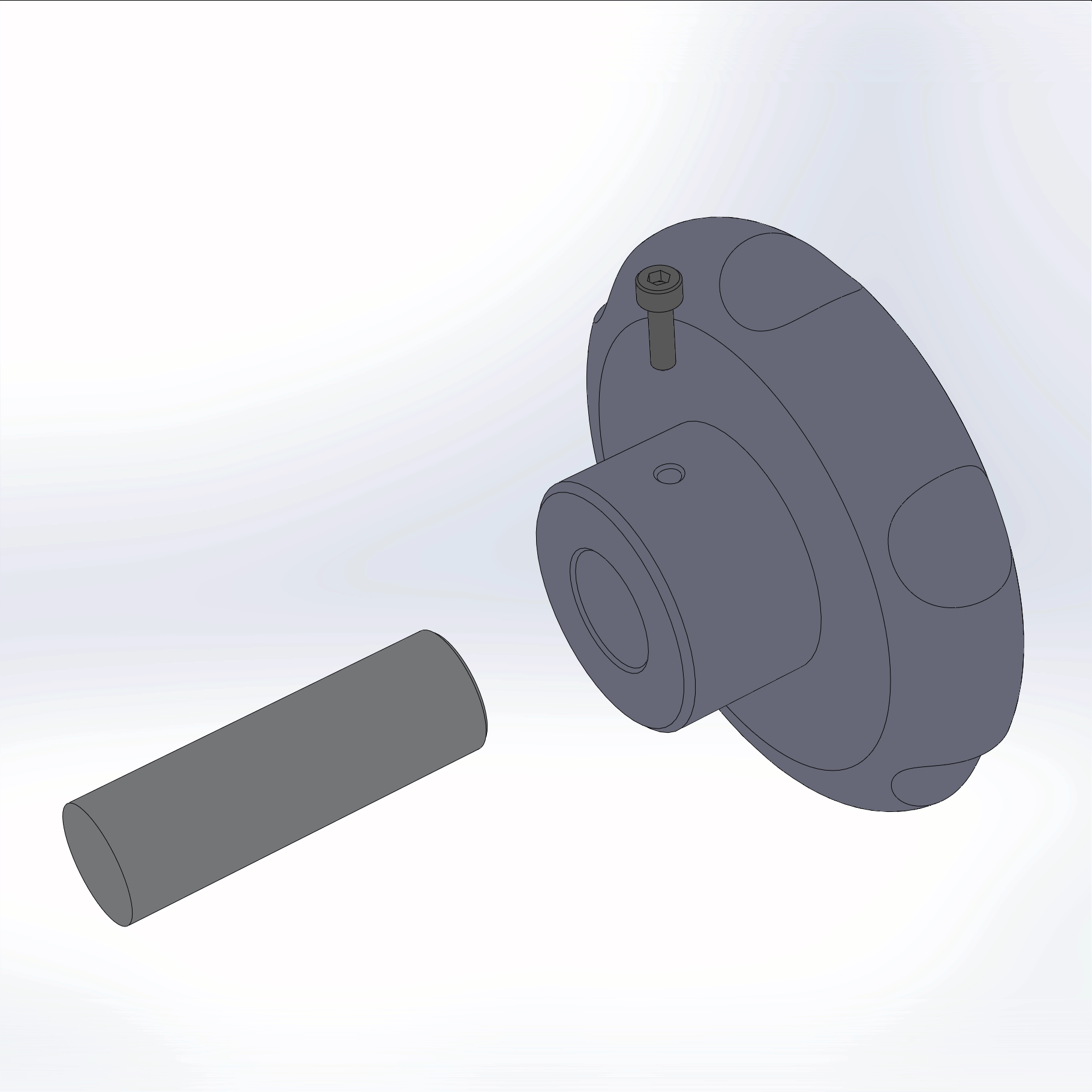 Pin-fixing type handwheel mounting